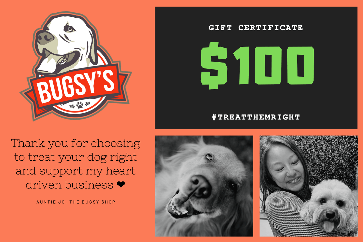 BUGSY'S GIFT CERTIFICATES