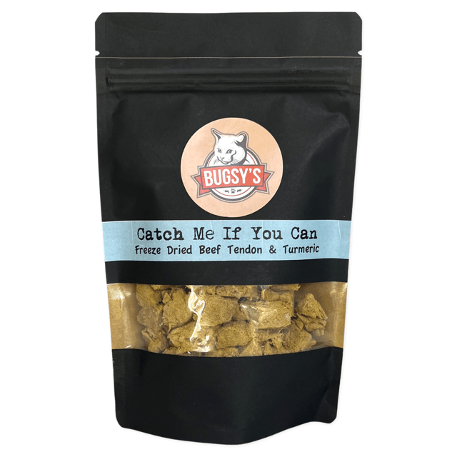 Australian Grass Fed BEEF TENDON & TURMERIC Freeze Dried Functional Snack for Cats