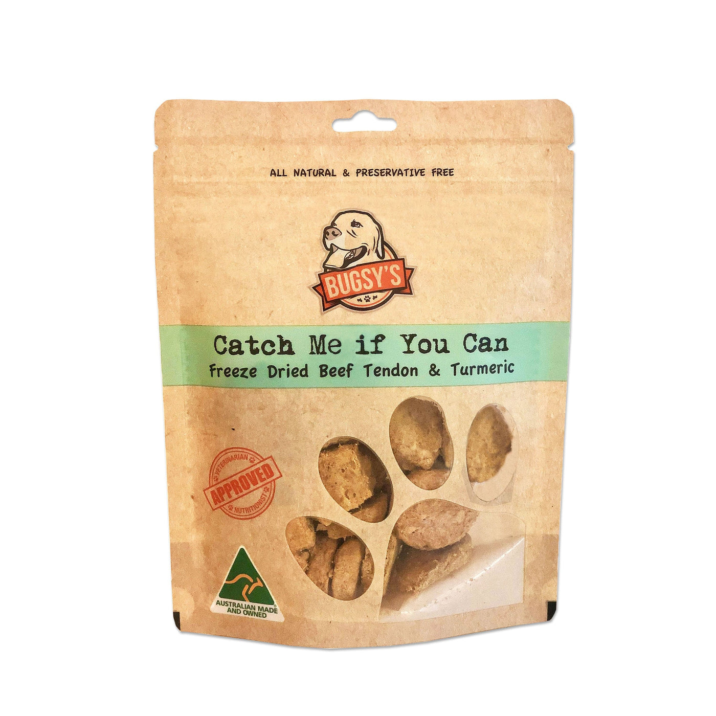 Bugsy catch Me if you can beef tendon functional treats