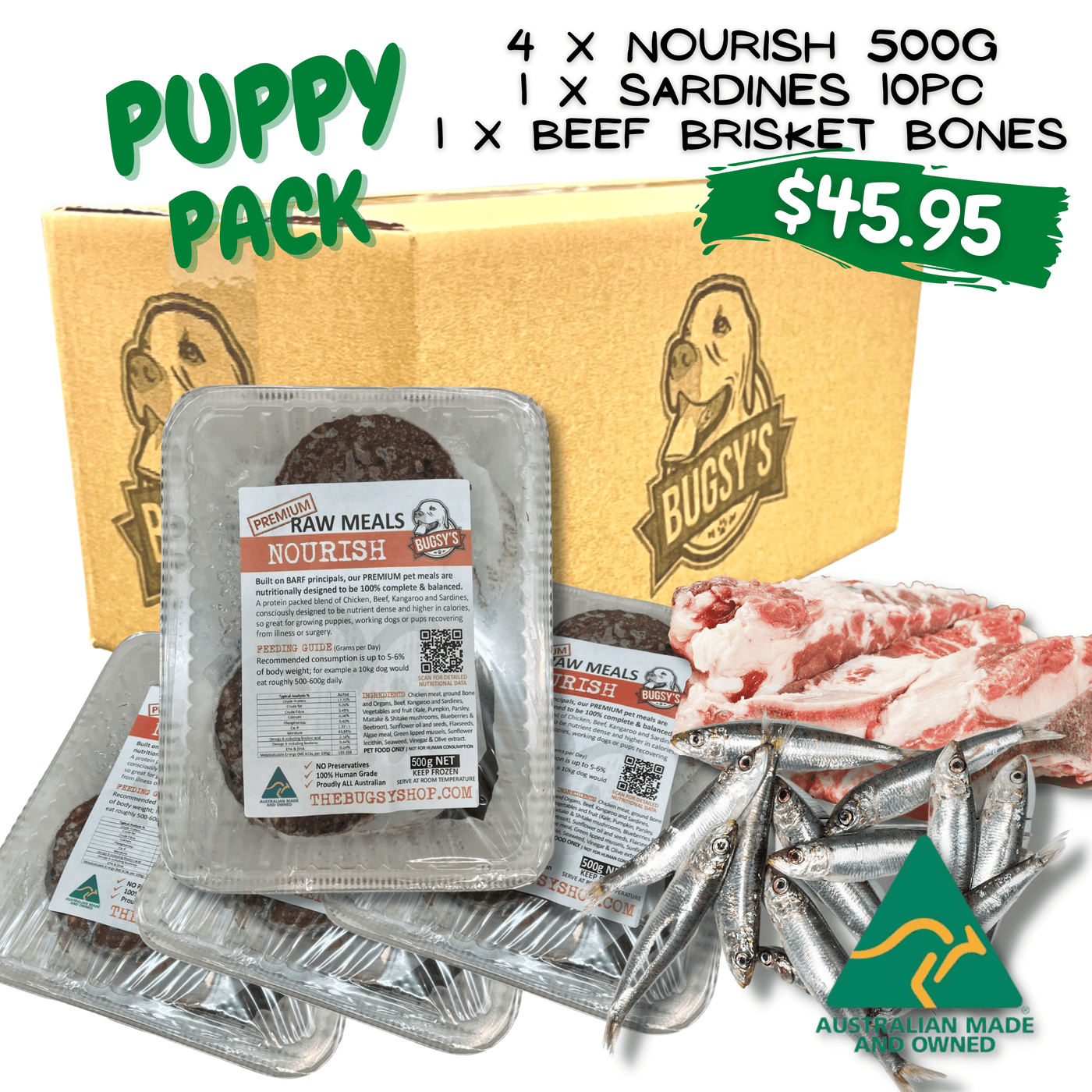 PREMIUM Raw | 'PUPPY' BARF Meal Pack for Dogs